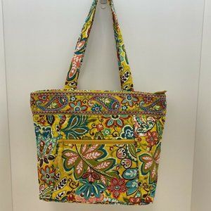 Vera Bradley Floral Provencal Pattern Colorful Tote Shoulder Handle Pockets